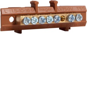 Listwa przyłączeniowa z cokołem fazowa 3x16 + 4x10 mm2 Hager KM07L