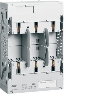 	 Podstawa bezpiecznikowa NH1 3x250 A szyny Cu 40 mm zaciski śruba M10 Hager LT152U