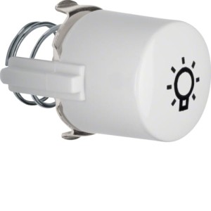 Serie 1930/Glas Przycisk do łącznika i sygnalizatora E10 z symbolem światła, biały Berker 1226