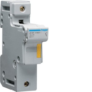 Modułowa podstawa bezpiecznikowa 1P wkł.bezp.cyl. L51 14x51mm 50A 690VAC Hager LR601