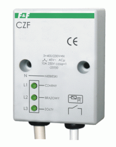 Czujnik zaniku i asymetrii faz F&F CZF