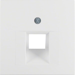 S.1/B.3/B.7 Płytka czołowa do gniazda przyłączeniowego UAE 1-krotnego komputerowego/telefonicznego, biały Berker 14071909