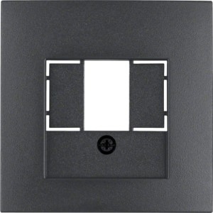 B.x Płytka czołowa do gniazda głośnikowego i gniazda ładowania USB, antracyt mat Berker 10331606