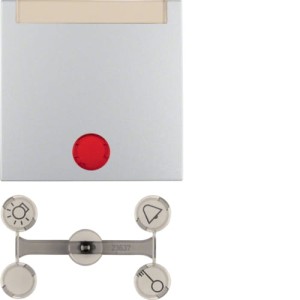 B.x Klawisz z 5 dołączonymi soczewkami i polem opisowym do łącznika 1-klawiszowego, aluminium mat, lakierowany Berker 16281404