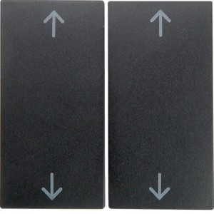 B.X Klawisze z nadrukowanym symbolem "strzałki" do łącznika żaluzjowego, antracyt mat Berker 16441606