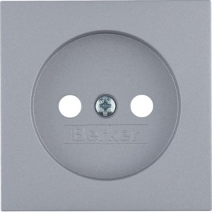 B.Kwadrat/B.7 Płytka czołowa do gniazda bez uziemienia, aluminium mat Berker 3961038994