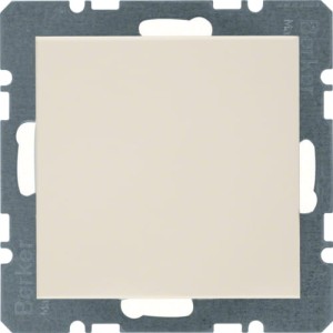 B.Kwadrat/S.1 Zaślepka z płytką czołową, bez pazurków rozporowych, krem, połysk Berker 10098982