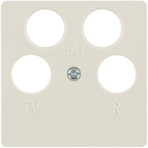 B.Kwadrat Płytka czołowa do gniazda antenowego 4-wyjściowego, kremowy Berker 148402