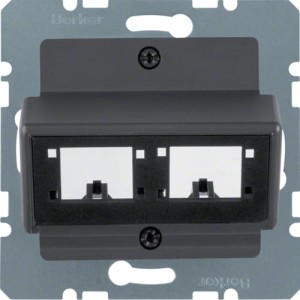 B.X Płytka czołowa do 1 lub 2 modułów 1-krotnych Reichle&De-Massari, antracyt mat, lakierowany Berker 14721606