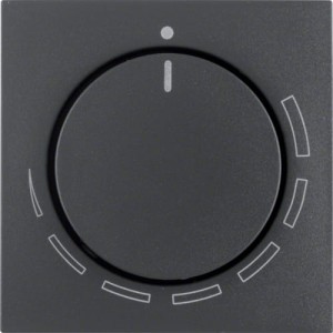 B.X Płytka czołowa pokrętła regulacji do regulatora obrotów, antracyt Berker 11371626