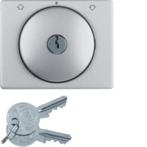 K.5 Płytka czołowa z kluczykiem do łącznika żaluzjowego obrotowego aluminium Berker 10797103