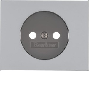 K.5 Płytka czołowa do gniazda bez uziemienia aluminium Berker 3967157003