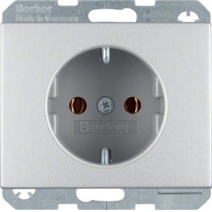 K.5 Gniazdo SCHUKO kompletne aluminium Berker 47157003
