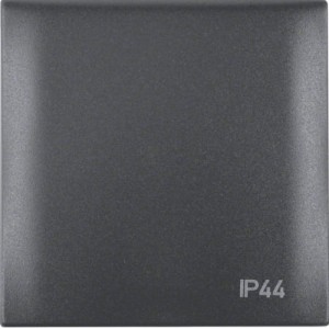 Integro Flow Ramka z pokrywą z nadrukiem "IP44", antracyt Berker 918282595