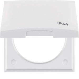 Integro Flow Ramka z pokrywą z nadrukiem "IP44" biały Berker 918282599