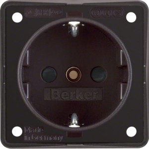 Integro Flow Gniazdo SCHUKO z podwyższoną ochroną styków, brąz Berker 941952501