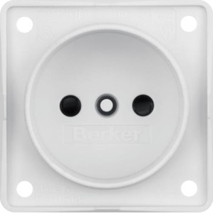Integro Flow Gniazdo bez uziemienia z podwyższoną ochroną styków biały Berker 961942502