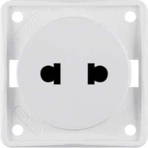 Integro Flow Gniazdo bez uziemienia "Standard Euro-Amerykański", biały Berker 962572502