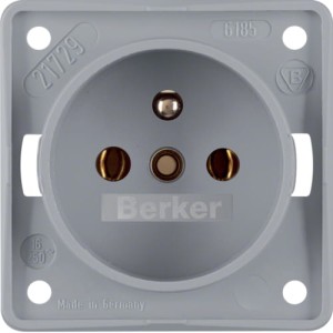 Integro Flow Gniazdo z uziemieniem, szary Berker 961852506