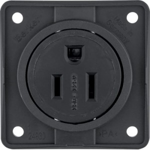 Integro Gniazdo z uziemieniem standard USA/KANADA NEMA 5-15R, brązowy mat Berker 862632501