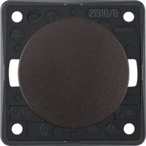 Integro Flow Łącznik klawiszowy przyciskowy, zwierny, brąz Berker 936712501