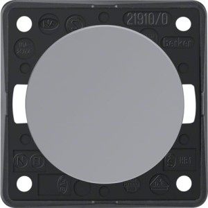 Integro Flow Łącznik klawiszowy przyciskowy, zwierny, szary Berker 936712507