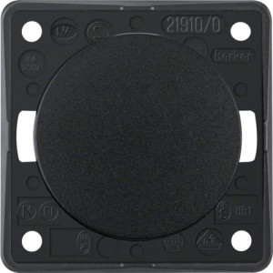 Integro Flow Łącznik klawiszowy przyciskowy, zwierny czarny Berker 936712510