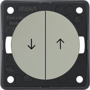 Integro Flow Łącznik żaluzjowy 2-krotny przyciskowy, z nadrukiem symbolu "Strzałka", stal szlachetna Berker 936532524