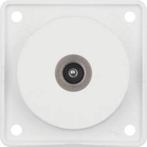 Integro Flow Gniazdo przyłaczeniowe anteny TV biały Berker 945112512