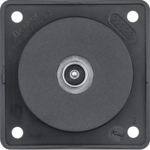 Integro Flow Gniazdo przyłaczeniowe anteny TV, mechanizm, czarny, mat Berker 9451115