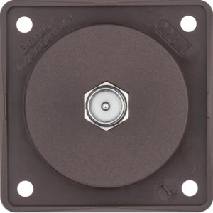 Integro Flow Gniazdo antenowe TV z obudową, brąz Berker 945812501