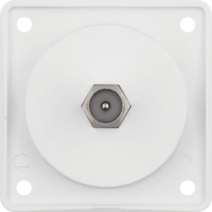 Integro Flow Gniazdo antenowe TV z obudową biały Berker 945812502