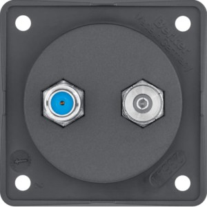 Integro Flow Gniazdo antenowe Radio/SAT z obudową nieekranowaną, antracyt Berker 945602505