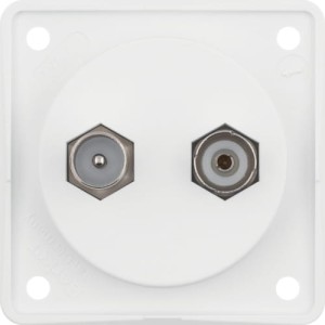 Integro Flow Gniazdo antenowe TV/Radio z obudową nieekranowaną, biały Berker 945612502