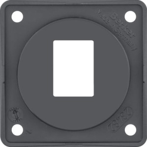 Integro Flow Płytka nośna 1-krotna do gniazd modularnych AMP, antracyt Berker 945572505