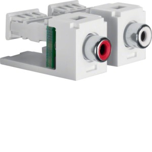 Akcesoria Zestaw gniazd Chinch biały/czerwony, biały/czerwony Berker 1989