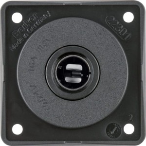 Integro Flow Gniazdo zasilające 12 V, samochodowe, mechanizm, czarny, mat Berker 9451705