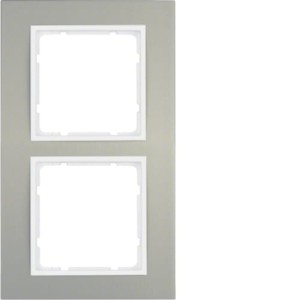 B.3 Ramka 2-krotna, aluminium/biały Berker 10123904