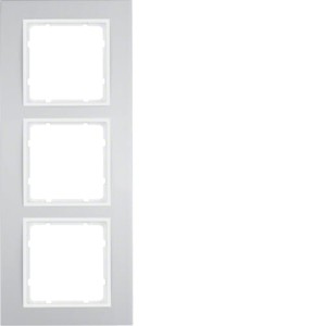 B.3 Ramka 3-krotna, aluminium/biały Berker 10133904