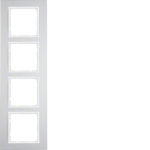B.3 Ramka 4-krotna, aluminium/biały Berker 10143904