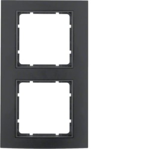 B.3 Ramka 2-krotna, aluminium, czarny/antracyt Berker 10123005