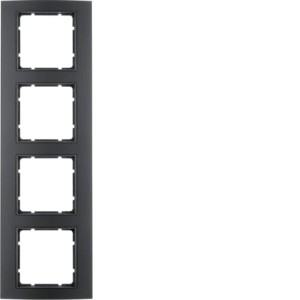B.3 Ramka 4-krotna, aluminium, czarny/antracyt Berker 10143005