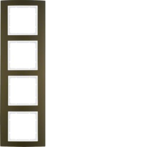 B.3 Ramka 4-krotna, aluminium, brązowy/biały Berker 10143021