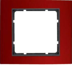 B.3 Ramka 1-krotna, aluminium, czerwony/antracyt Berker 10113012