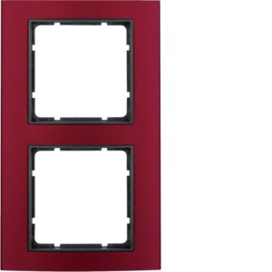 B.3 Ramka 2-krotna, aluminium, czerwony/antracyt Berker 10123012