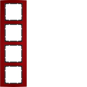 B.3 Ramka 4-krotna, aluminium, czerwony/antracyt Berker 10143012