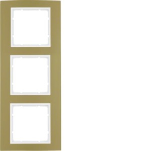 B.3 Ramka 3-krotna, aluminium, złoty/biały Berker 10133046