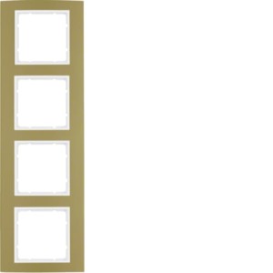 B.3 Ramka 4-krotna, aluminium, złoty/biały Berker 10143046