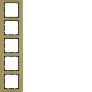B.3 Ramka 5-krotna, aluminium, złoty/antracyt Berker 10153016