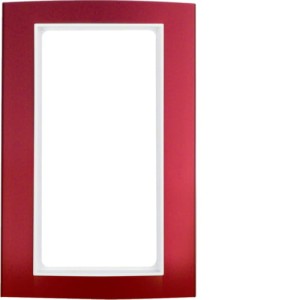 B.3 Ramka z dużym wycięciem, aluminium, czerwony/biały Berker 13093022